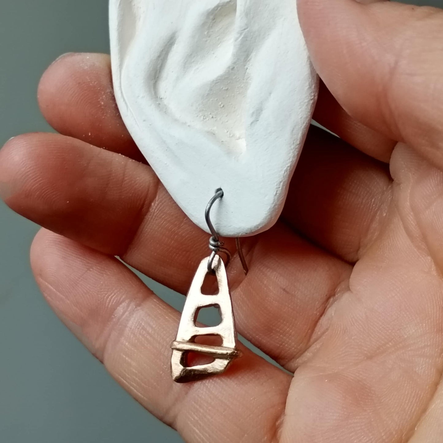 Windsurfing sail earrings