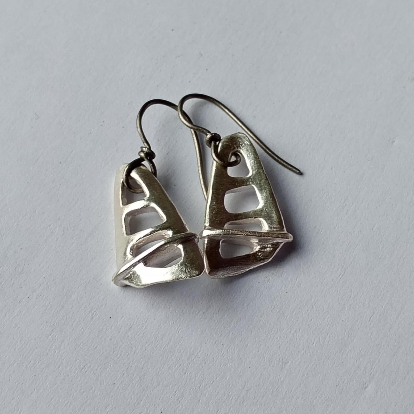 Windsurfing sail earrings
