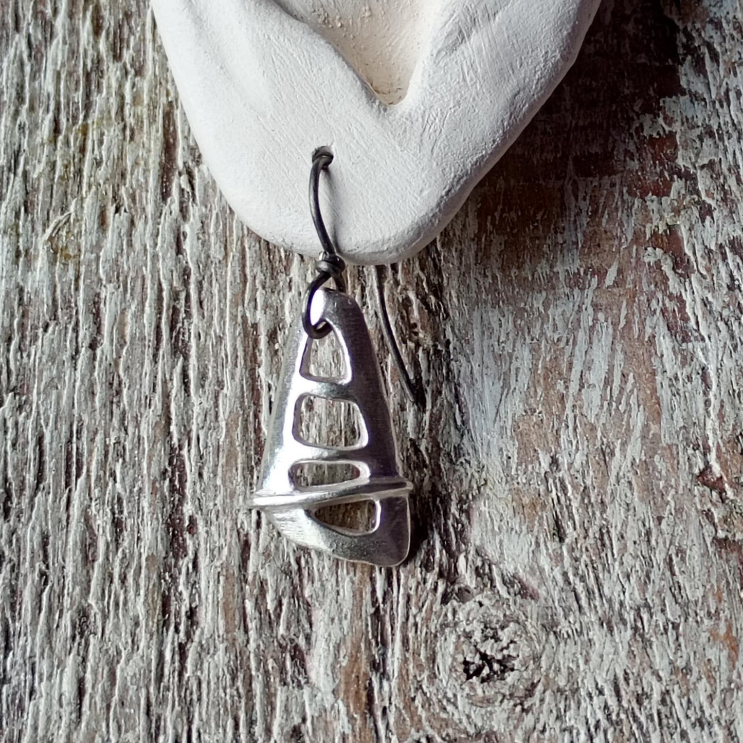 Windsurfing sail earrings