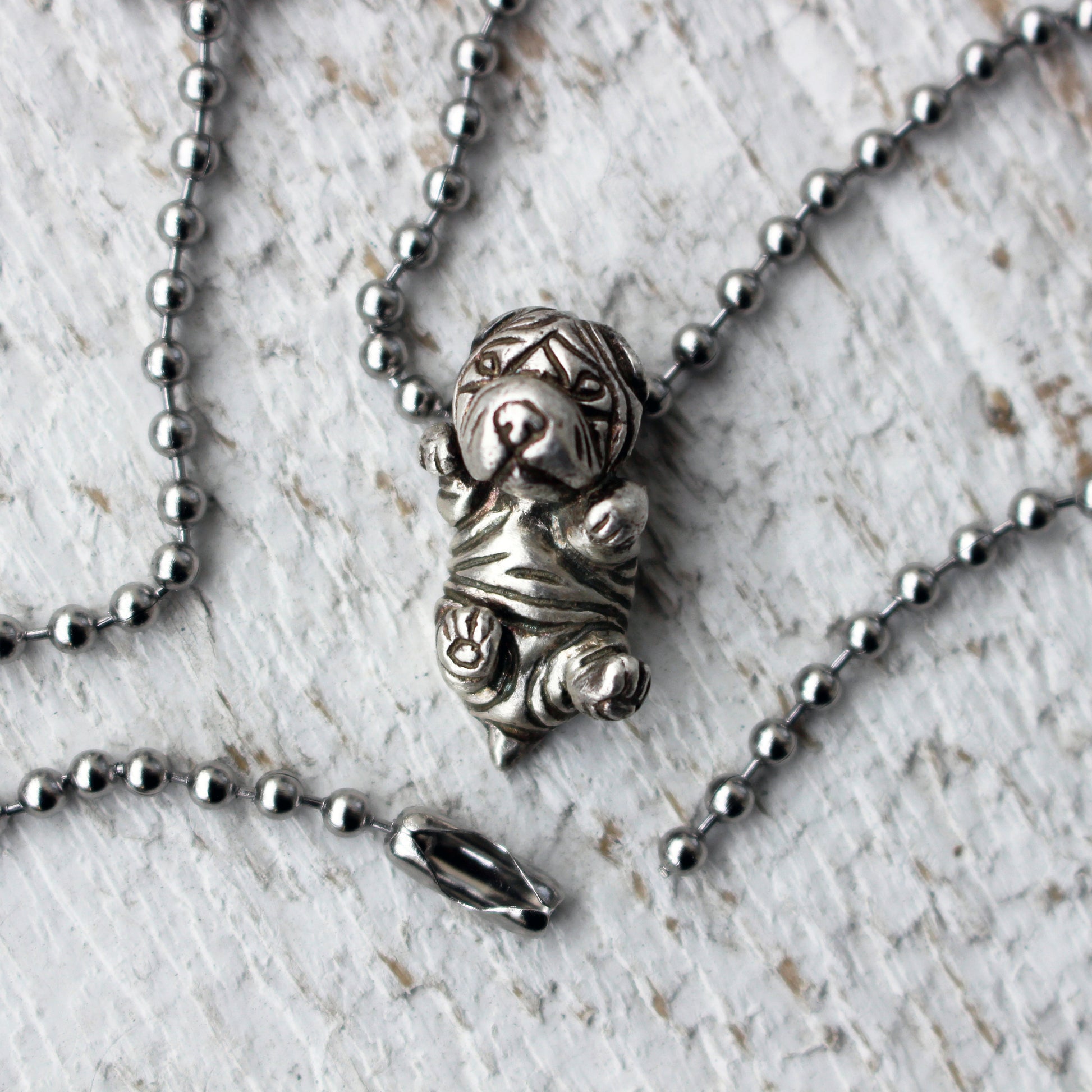 shar pei hund sterling silver halsband