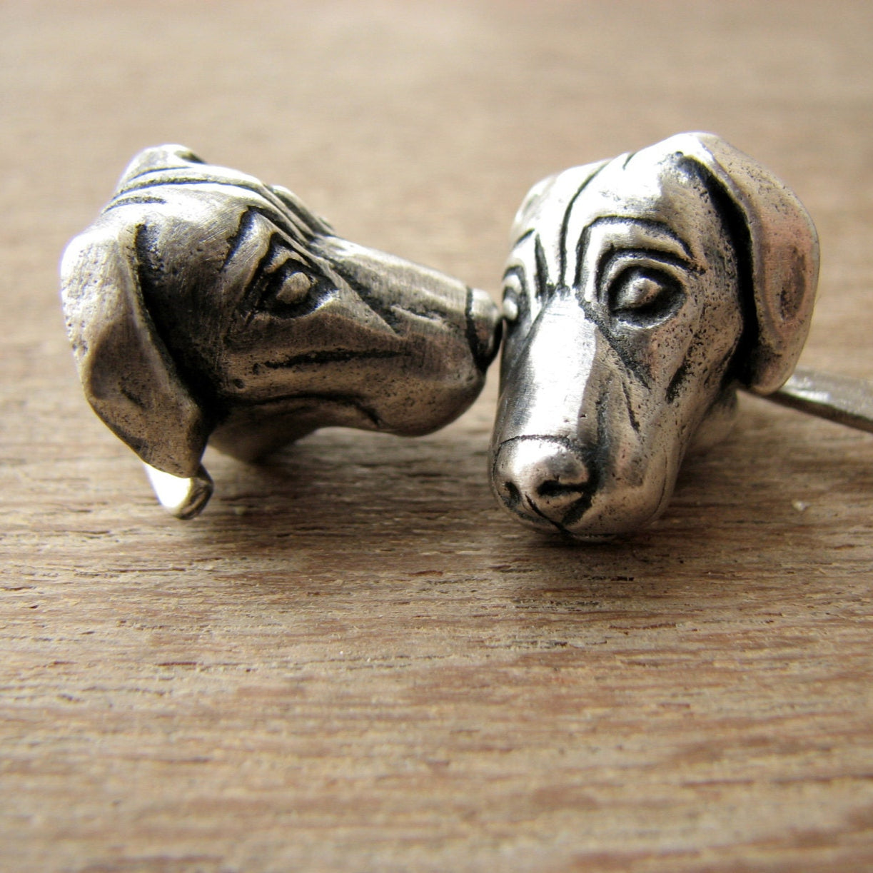 sterling silver Weimaraner hund manschettknappar