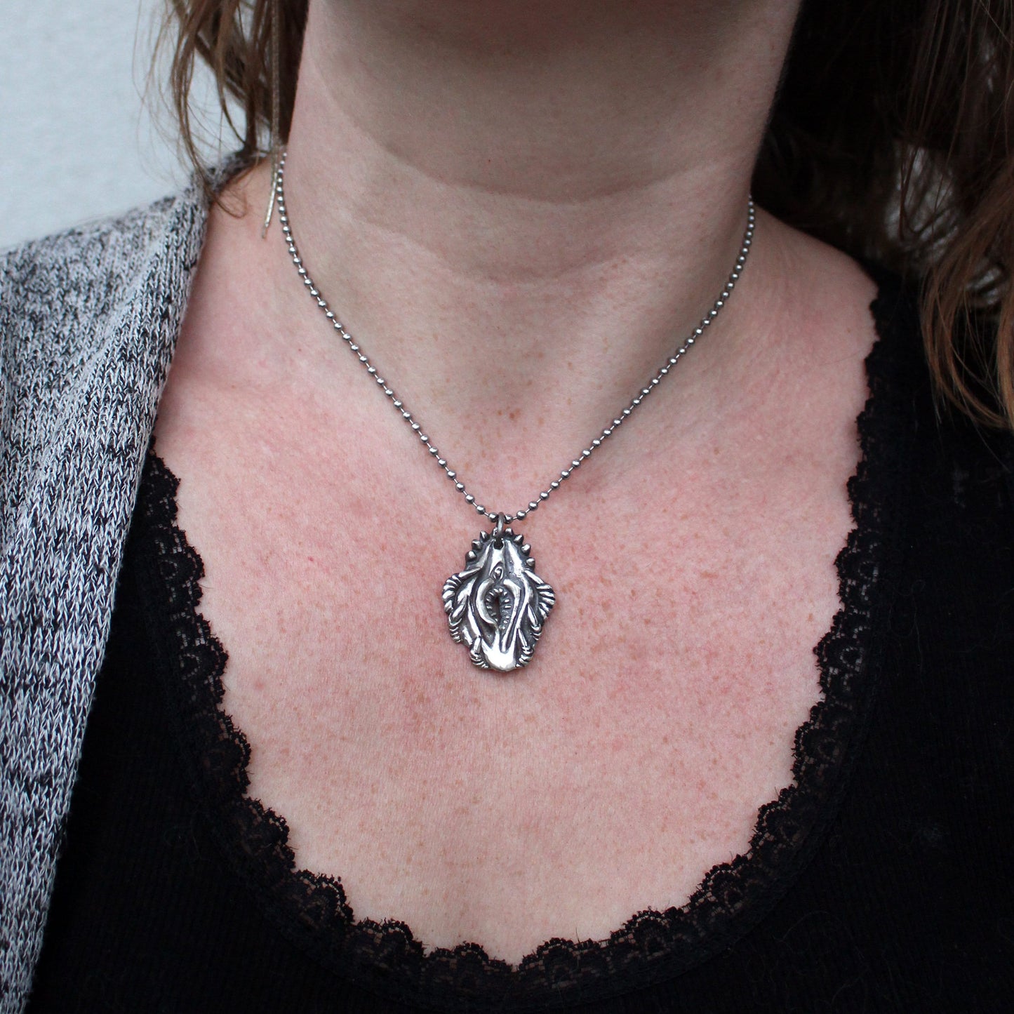 sterlingsilver vaginadentata pendant