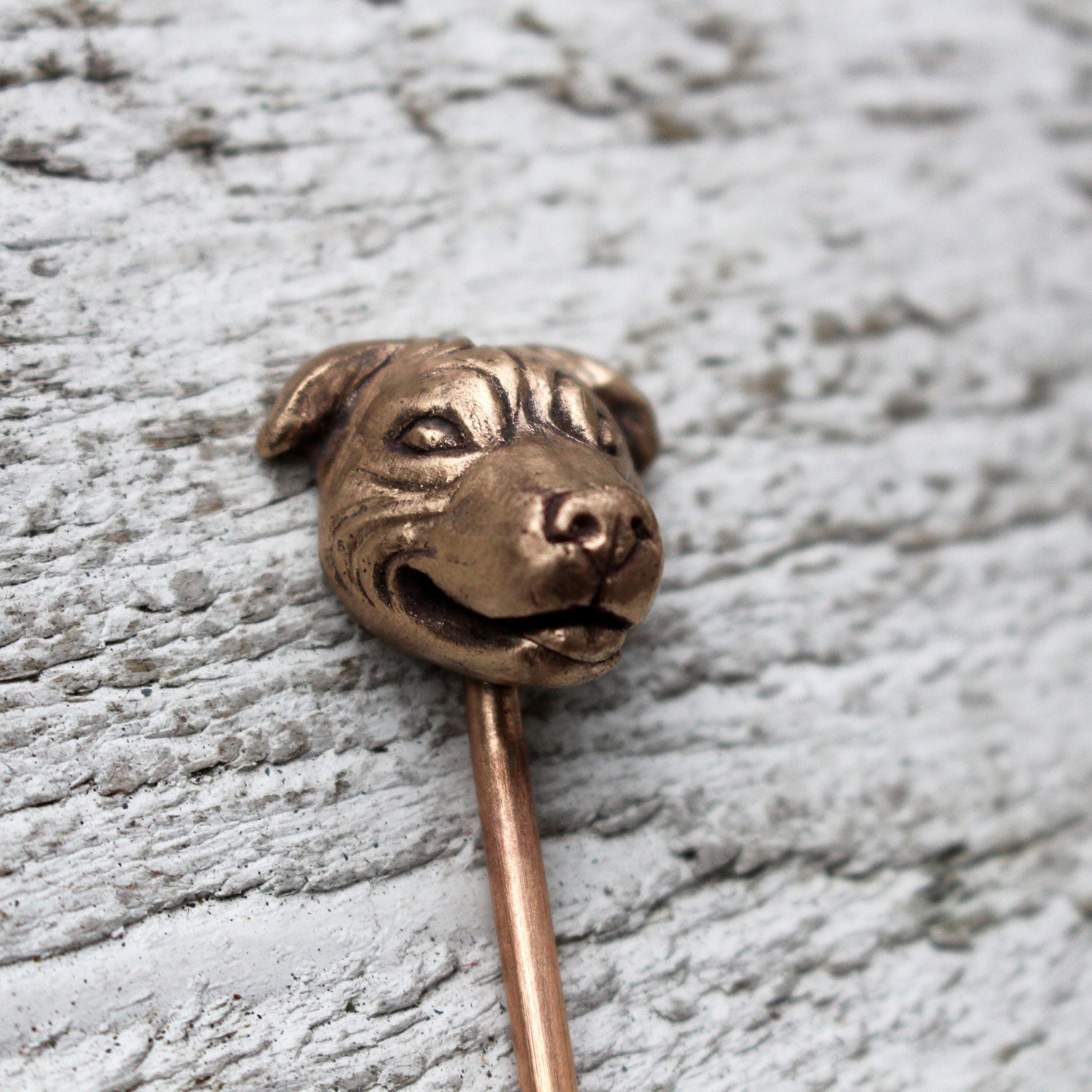 handgjord staffordshire bull terrier hårsticka, 