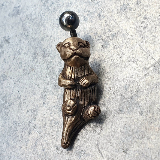 utter navel piercingsmycke i brons och titan