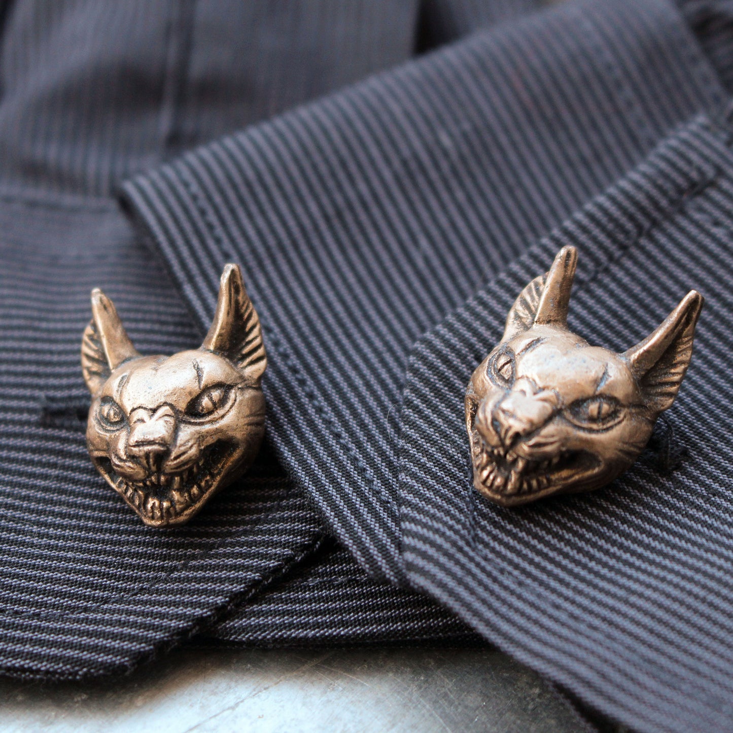 wild cat lynx cufflinks